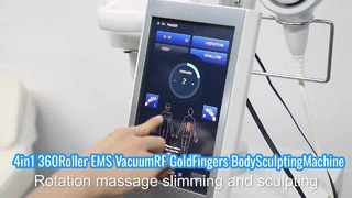دستگاه پیکرتراشی بدن 4in1 Face Lifting 360 Roller EMS Vacuum RF Fingers Body Sculpting