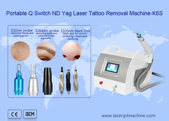 Q سوئیچ Nd Yag لیزری تجهیزات حذف خالکوبی 1320nm رنگدانه Speckle حذف
