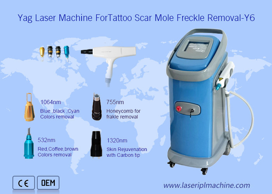 تجهیزات حرفه ای حذف خالکوبی 6 هرتزی Q Switched Yag Laser Ipl Beauty Machine