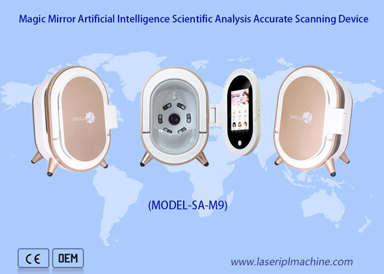 اسکنر صورت قابل حمل Ai 20 Million Skin Analyzer 3d Uv Magic Mirror