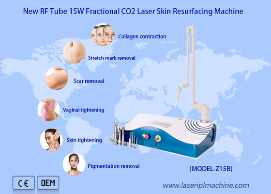 دستگاه لیزر فرکشنال CO2 قابل حمل 2 در 1 دستگاه لیزر پوست مورد تایید