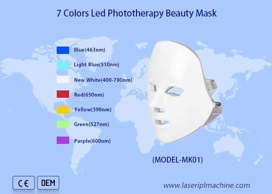 ماسک زیبایی 7 رنگ LED Light Therapy برای رفع چین و چروک مراقبت از پوست