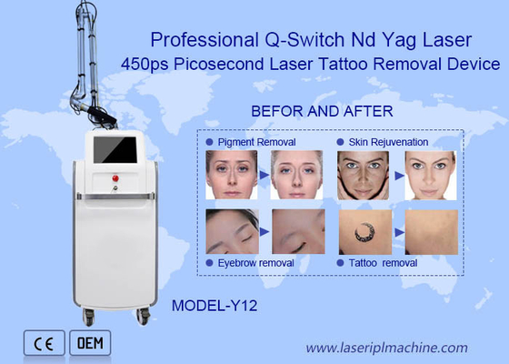 دستگاه حذف خالکوبی لیزر 755nm حرفه ای Nd Yag Picosecond