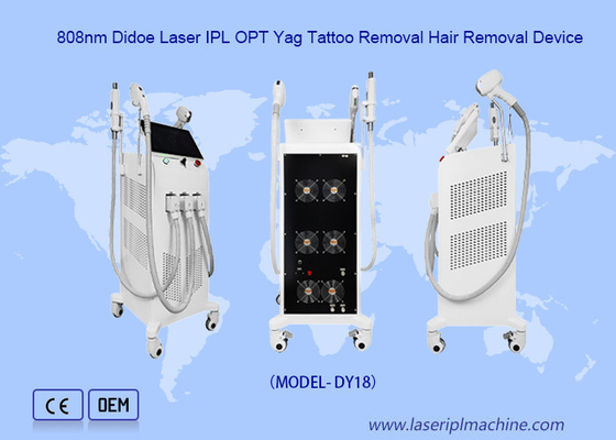 3in1 Ipl 808nm دستگاه لیزر دیود Nd Yag دستگاه حذف خالکوبی