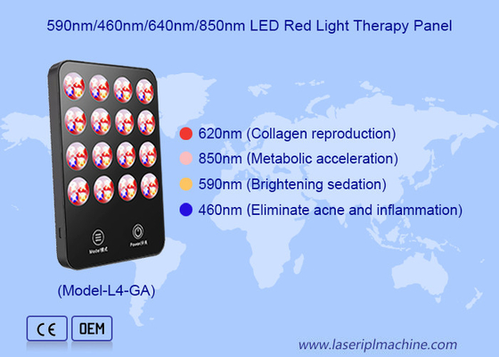 استفاده خانگی دایره تاریک حذف ضد پیری 620nm LED قرمز نور درمان پانل