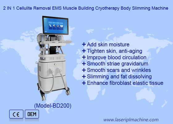 EMS RF ساخت عضلات 40k Cavitation 360 Cryotherapy دستگاه یخچال چربی