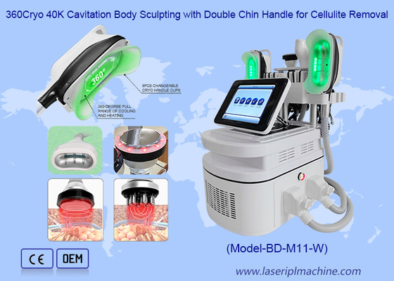 360 Cryo 40K Cavitation بدن مجسمه سازی با دستگیره دو چانه برای از بین بردن سلولیت