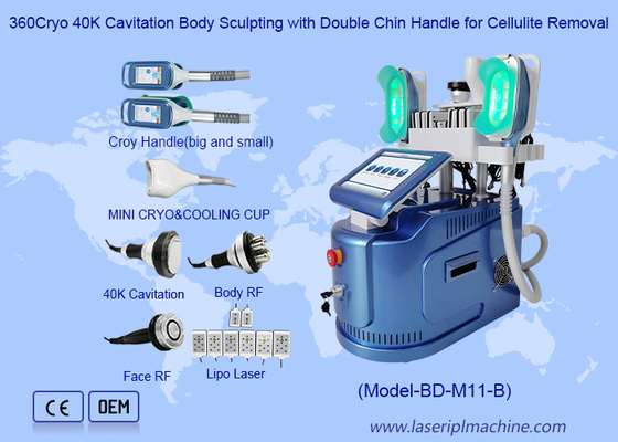دستگاه لاغری بدن با 360 Cryo Vacuum Rf Lipo Laser 6 در 1 Freezing Fat Weight Loss