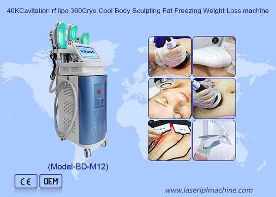 40K Cavitation RF Lipo 360 Cryo Cool بدن مجسمه سازی چربی منجمد کردن دستگاه کاهش وزن