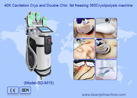 5 در 1 Criolipolisis سلوليت کاهش دو بار چانه 360 درجه Cryo ماشین