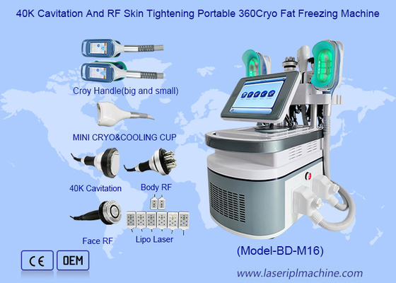 40K Cavitation And RF Skin Tightening Portable 360Cryo Fat Freezing Machine دستگاه یخچال کردن چرب با کرایو
