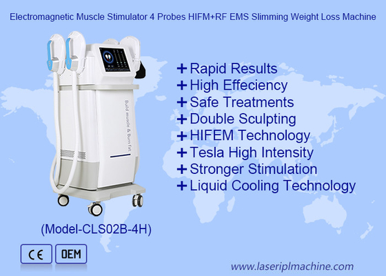 محرک عضلانی الکترومغناطیسی 4 سنجه HIFM RF EMS دستگاه کاهش وزن