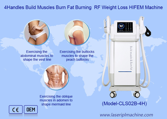 4دستگیره ها عضلات بسازید چربی بسوزید سوختن چربی RF کاهش وزن دستگاه HIFEM