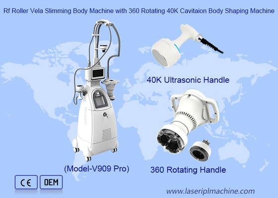 4 در 1 360 درجه چرخش 40K RF واکوم برای کاهش وزن Velashaping Slimming Machine