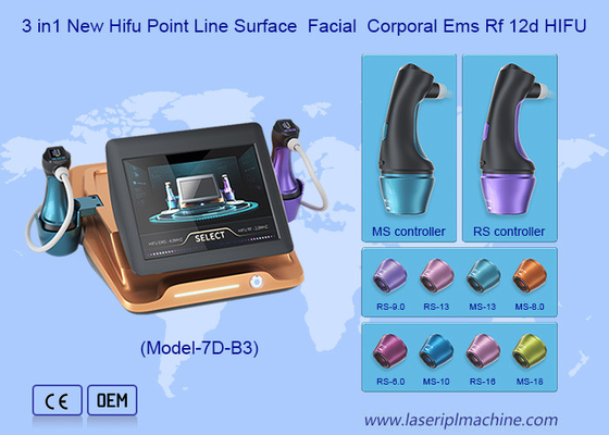 8 کارتریج 10000 شات ماشین Ultra Micro Pulsed Ultrasonic Ems Rf 12D Hifu