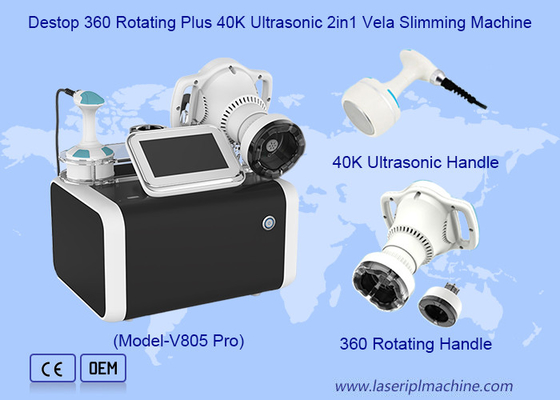360 درجه چرخش چربی منجمد RF خلاء 40K Cavitation Velashaping Slimming Machine