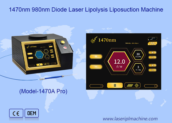 لیزر جراحی برای حذف سلولیت 1470nm 980nm لیزر لیپوساکشن دیود فیبر نوری