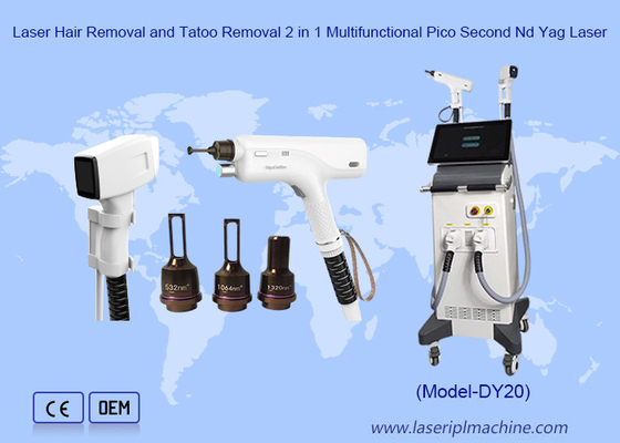 2in1 Nd Yag Pico لیزر حذف خالکوبی دائمی 755 1064 808nm یخ دیود لیزر مو دستگاه