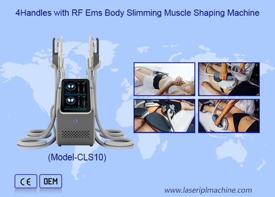 غیر تهاجمی 4 دسته Hi Emt بدن لاغری چربی سوز Rf Ems ماشین مجسمه سازی عضلانی