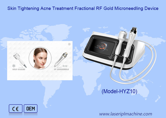 درمان آکنه فشرده کننده پوست دستگاه ریز فرکانسی RF Gold Microneedling