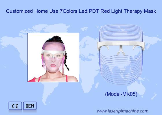 7 رنگ ماسک صورت LED برای درمان آکنه جوان سازی پوست حذف چین و چروک