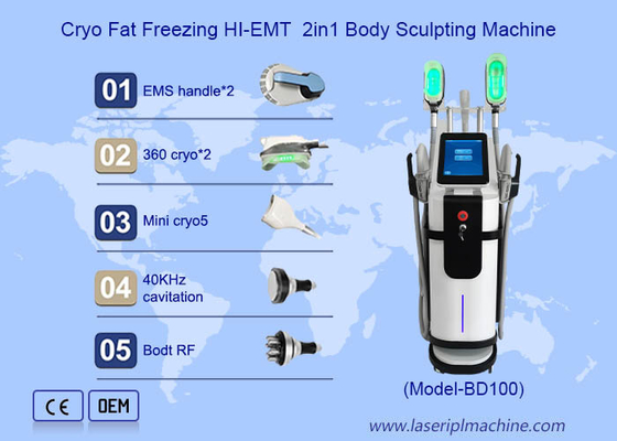 دستگاه لاغری کرایولیپولیز الکترومغناطیسی 40k Muscle Gain Frozen Gain