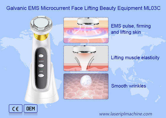 در خانه از دستگاه زیبایی لیفت صورت Face Vibration Ems با فرکانس بالا استفاده کنید