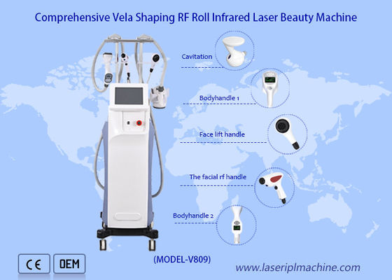 قیمت خوب دستگاه لاغری بدن 640 نانومتری کاویتاسیون لیزر مادون قرمز Vela Rf Roll Shaper 90kpa آنلاین