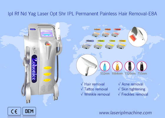 3in1 E-light IPL RF قابل حمل برای موهای پوست / حذف خالکوبی / مراقبت از پوست