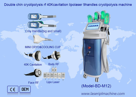 قیمت خوب 40K Cavitation RF Lipo 360 Cryo Cool بدن مجسمه سازی چربی منجمد کردن دستگاه کاهش وزن آنلاین