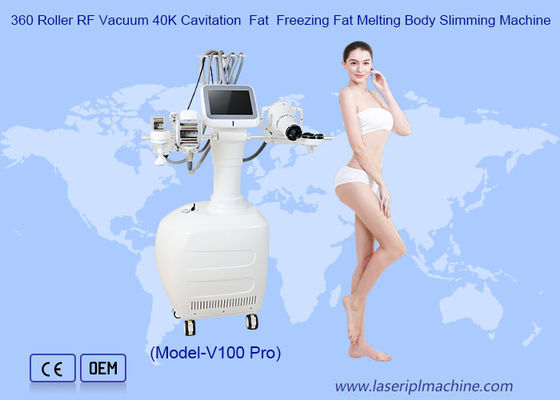 قیمت خوب 360 رولر چربی یخچال RF خلاء 40K Cavitation Velashaping دستگاه لاغری آنلاین