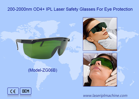 200-2000nm OD3+ IPL لیزر حفاظت چشم عینک حفاظت چشم برای لیزر موهای دور درمان
