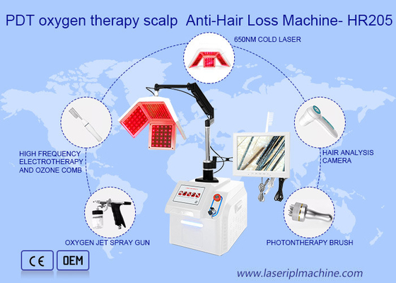 Oxygen Therapy Pdt Beauty Machine اسکالپ ضد ریزش مو استفاده از سالن